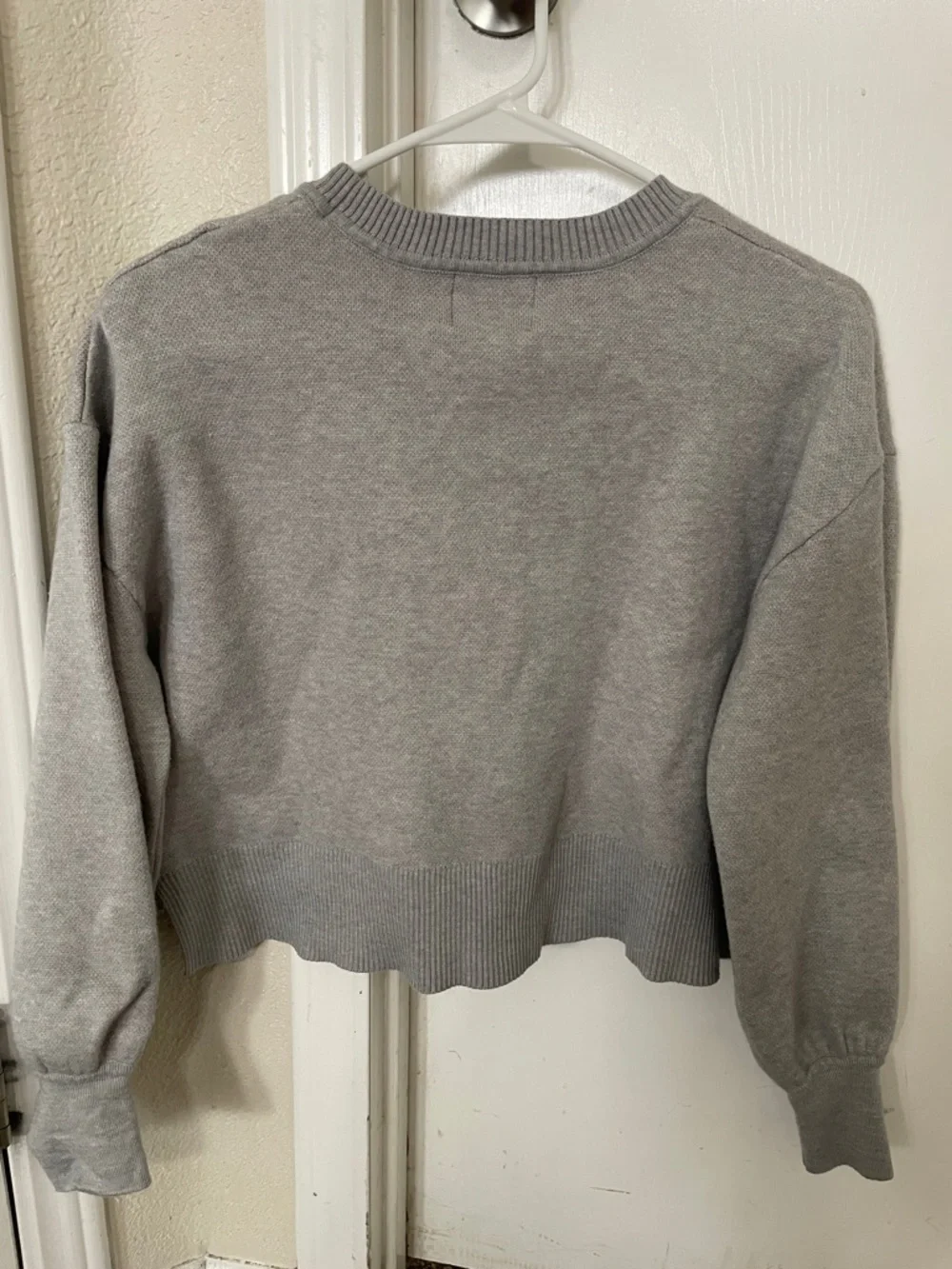 Pink Rose Gray Knit Cat Sweater with Brown & Cream Cat Motif